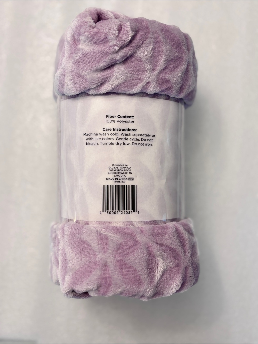 Comfort Bay Lavender Patterned Super Soft Throw Blanket - Picture 2 of 3